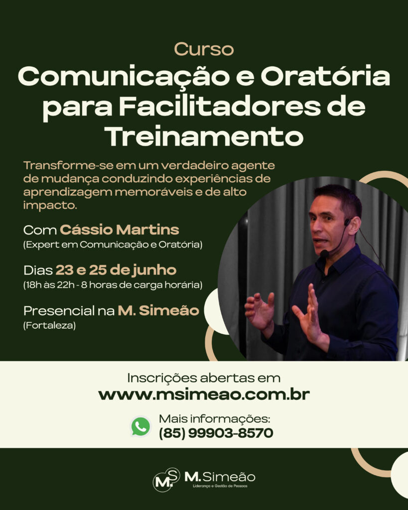 Curso Comunicação e Oratória para Facilitadores de Treinamento (1ª turma) [2026.1]