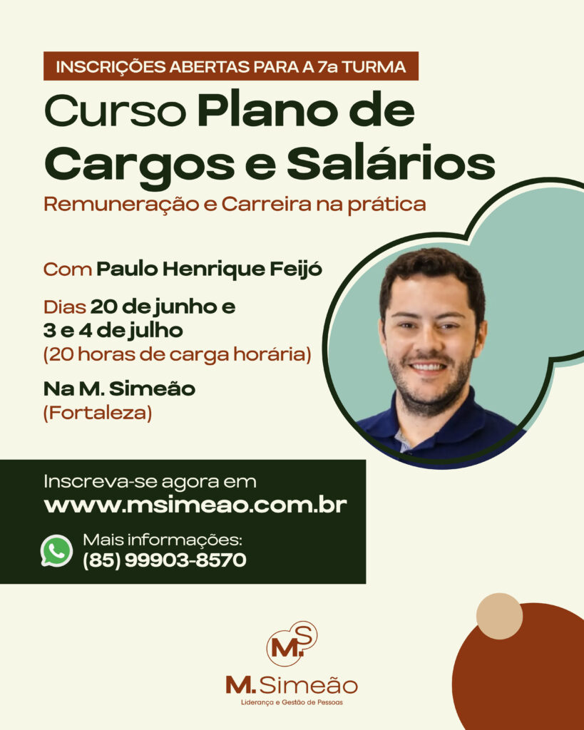 Curso Plano de Cargos e Salários: Remuneração e Carreira na prática (7ª turma) [2026.1]