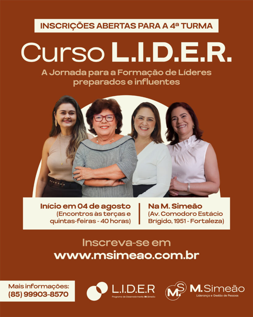 Curso L.I.D.E.R. – A Jornada para a Formação de Líderes preparados e influentes (turma 4 – 2026.2)